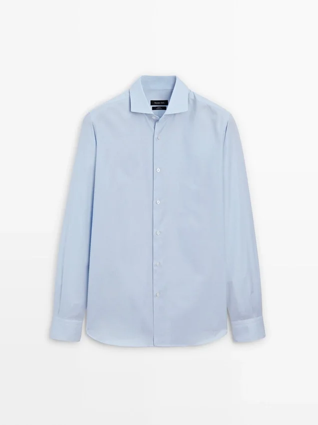 Slim Fit Micro-Checked 100% Cotton Shirt Slim Fit Micro-Checked 100% Cotton Shirt