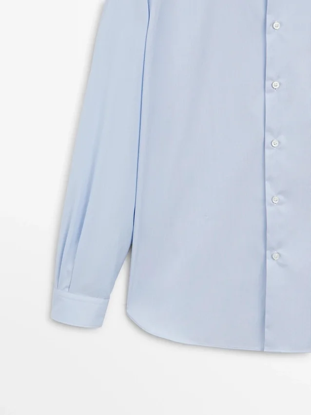 Slim Fit Micro-Striped Shirt Slim Fit Micro-Striped Shirt