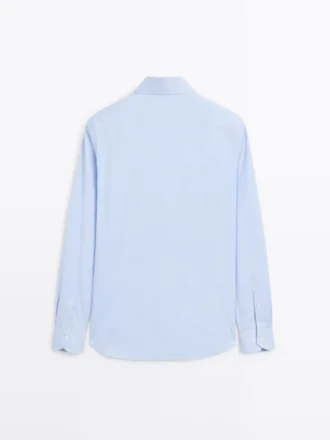 Slim Fit Striped Twill Shirt