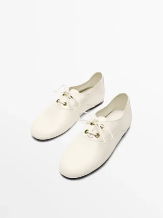 Soft Leather Lace-Up Shoes