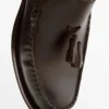 Soft Oiled Leather Loafers with Tassels