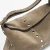 Split Leather Bag with Stud Details Split Leather Bag with Stud Details