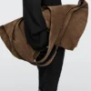 Split Leather Maxi Tote Bag