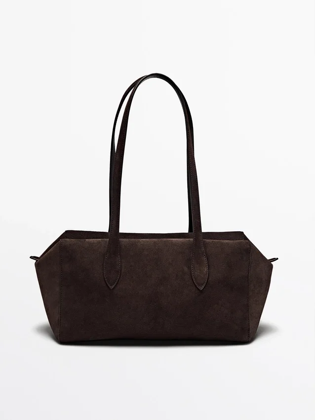 Split Leather West Satchel Bag Split Leather West Satchel Bag