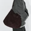 Split Suede Leather Bag with Eyelets