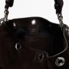 Split Suede Leather Bag with Eyelets