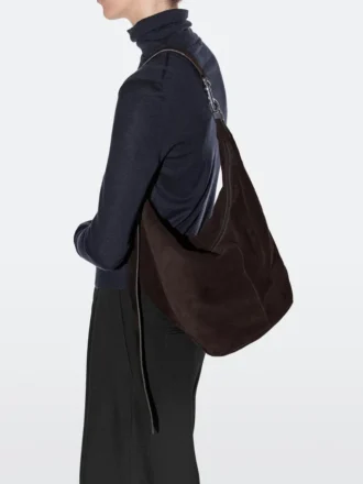 Split Suede Leather Bucket Bag