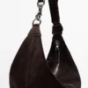 Split Suede Leather Bucket Bag