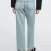 Straight-Leg High-Waist Jeans
