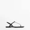 Strappy Flat Sandals with Toe Divider
