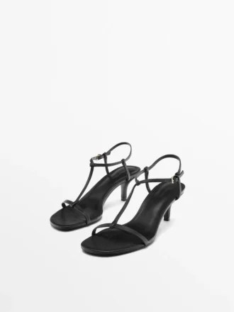 Strappy Mid-Heel Sandals Strappy Mid-Heel Sandals