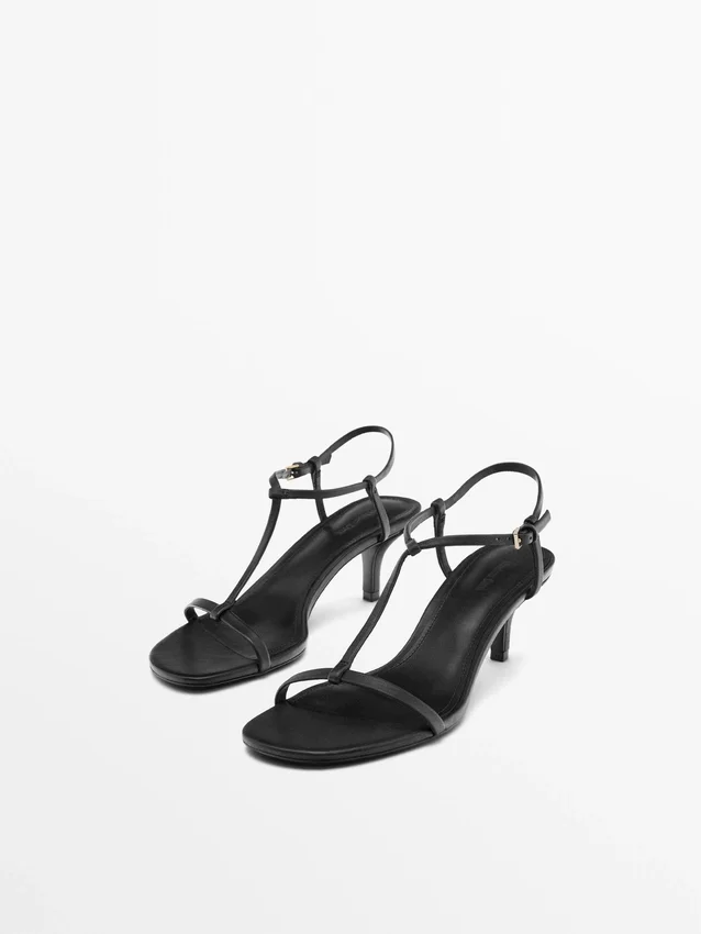 Strappy Mid-Heel Sandals Strappy Mid-Heel Sandals