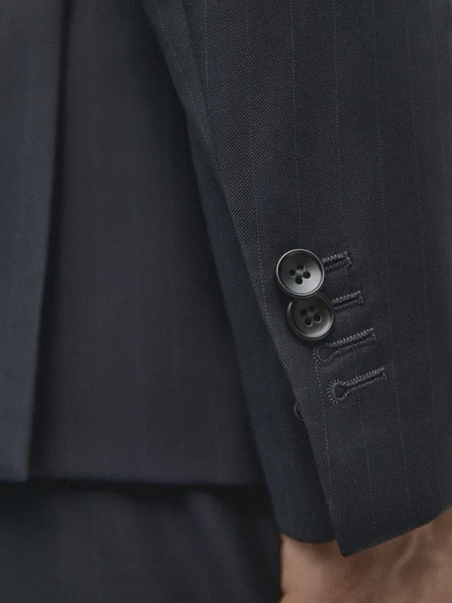 Striped Cool Wool Suit Blazer Striped Cool Wool Suit Blazer