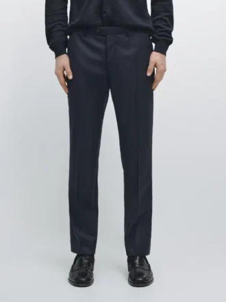 Striped Cool Wool Suit Trousers