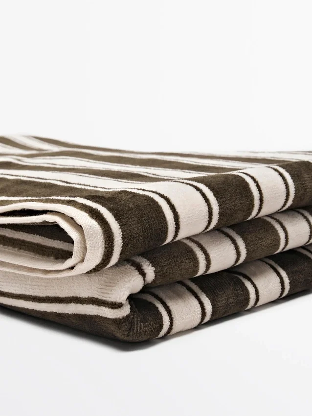 Striped Cotton Towel Striped Cotton Towel