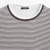 Striped Double-Layer T-Shirt with Short Sleeves