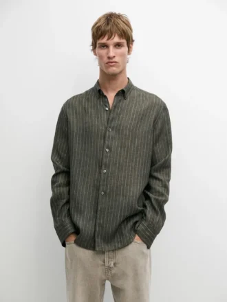 Striped Flowing Linen Shirt