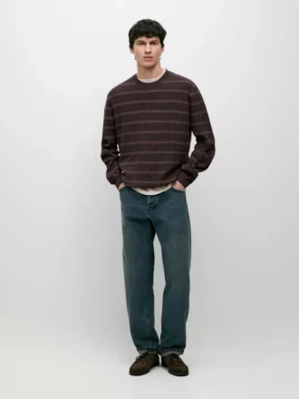 Striped Knit Crew Neck Sweater Striped Knit Crew Neck Sweater