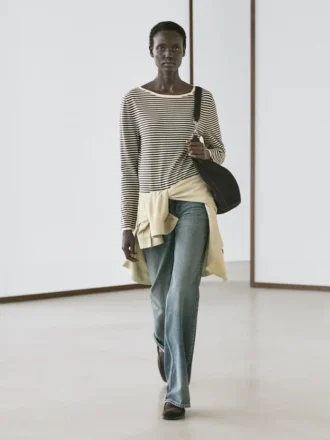 Striped Long Sleeve Knit Sweater