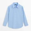 Striped Loose-Fitting Shirt Striped Loose-Fitting Shirt