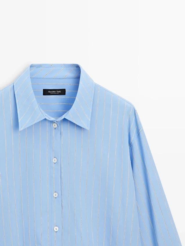 Striped Loose-Fitting Shirt Striped Loose-Fitting Shirt