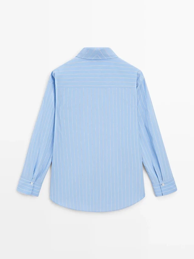 Striped Loose-Fitting Shirt Striped Loose-Fitting Shirt