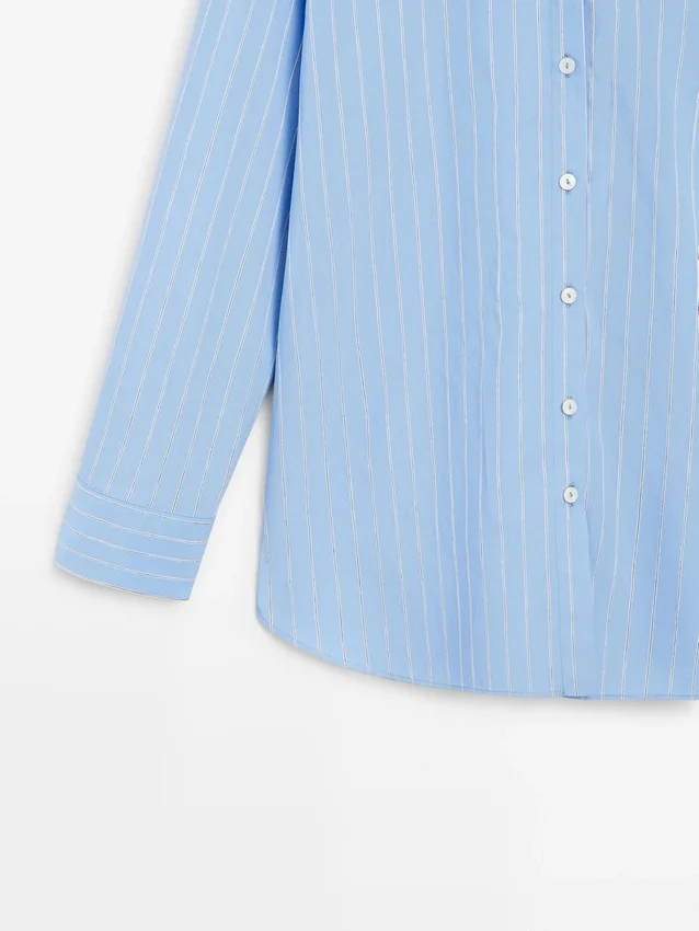Striped Loose-Fitting Shirt Striped Loose-Fitting Shirt