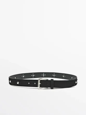 Studded Openwork Belt