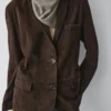 Suede Leather Blazer