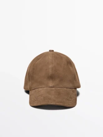 Suede Leather Cap