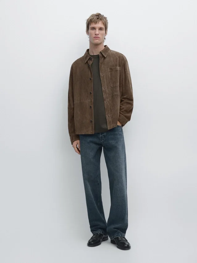 Suede Leather Overshirt Suede Leather Overshirt