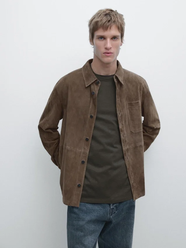 Suede Leather Overshirt Suede Leather Overshirt