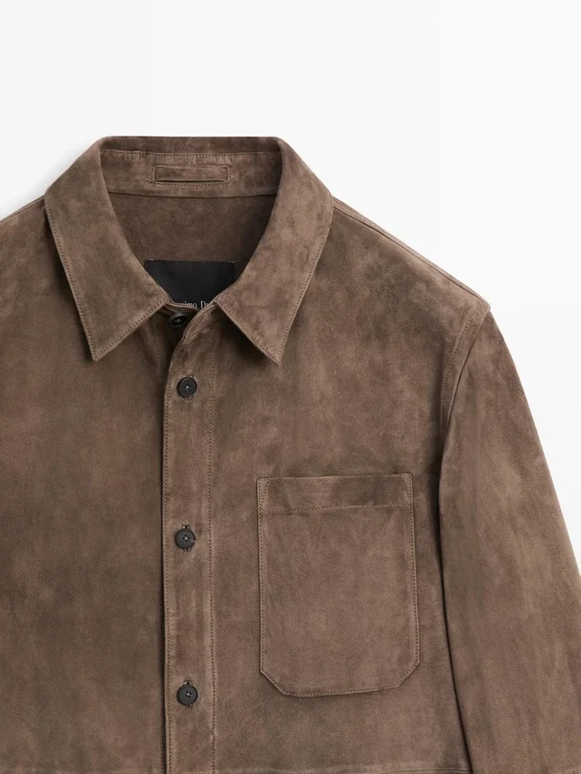 Suede Leather Overshirt Suede Leather Overshirt
