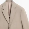 Tailored Fit Linen Blazer with Pocket Details