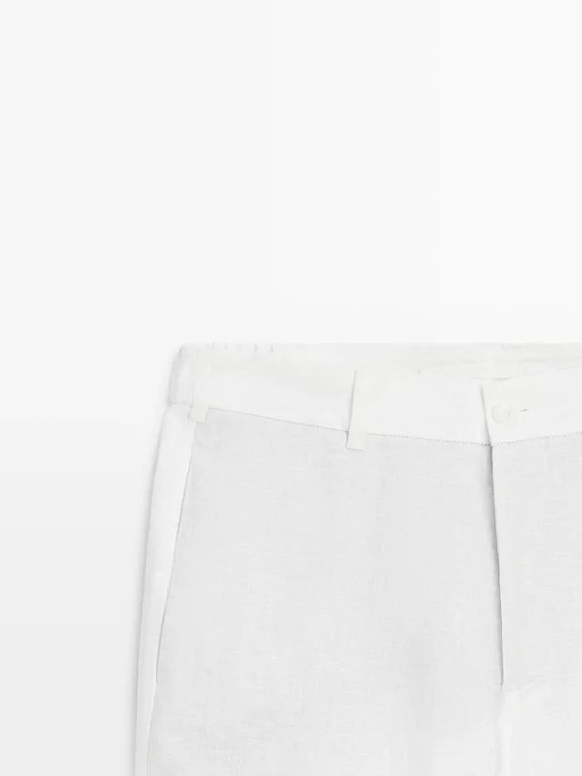 Tapered Fit Linen Trousers Tapered Fit Linen Trousers