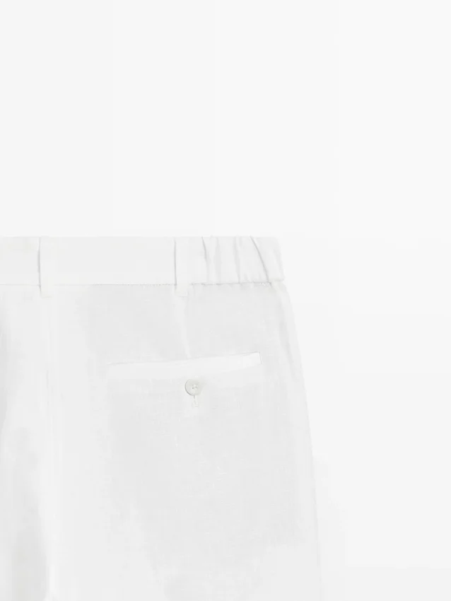 Tapered Fit Linen Trousers Tapered Fit Linen Trousers