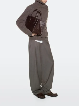 Textured Leather Mini Md Icon Bag