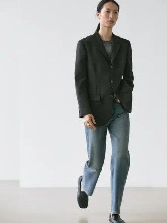 Three-Button Wool Blazer