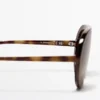 Tortoiseshell-Effect Aviator Sunglasses
