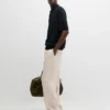 Total Look Linen Trousers with Waist Detail