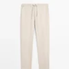 Total Look Linen Trousers with Waist Detail