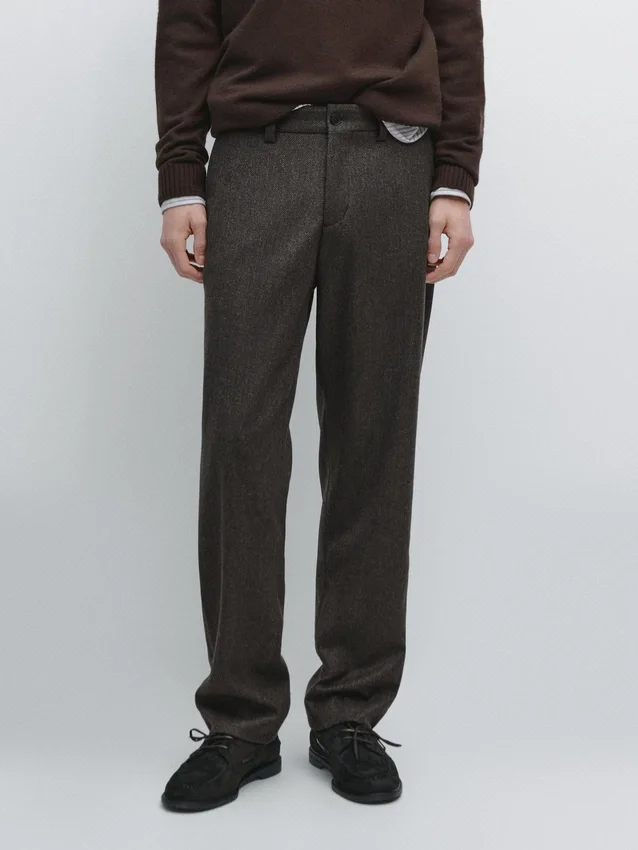 Twill Wool Blend Trousers Twill Wool Blend Trousers