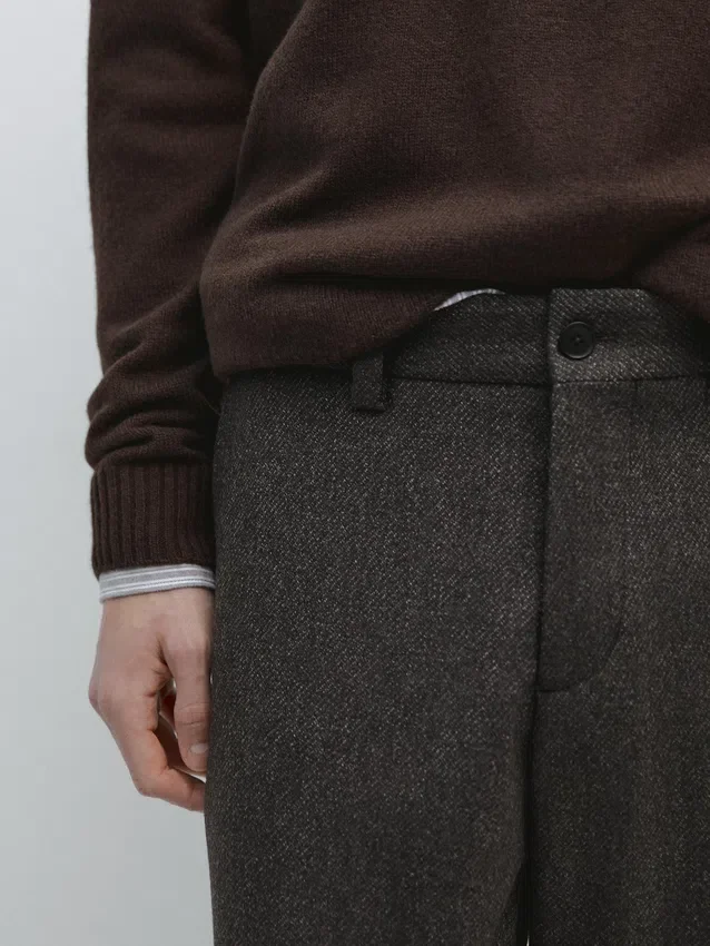 Twill Wool Blend Trousers Twill Wool Blend Trousers