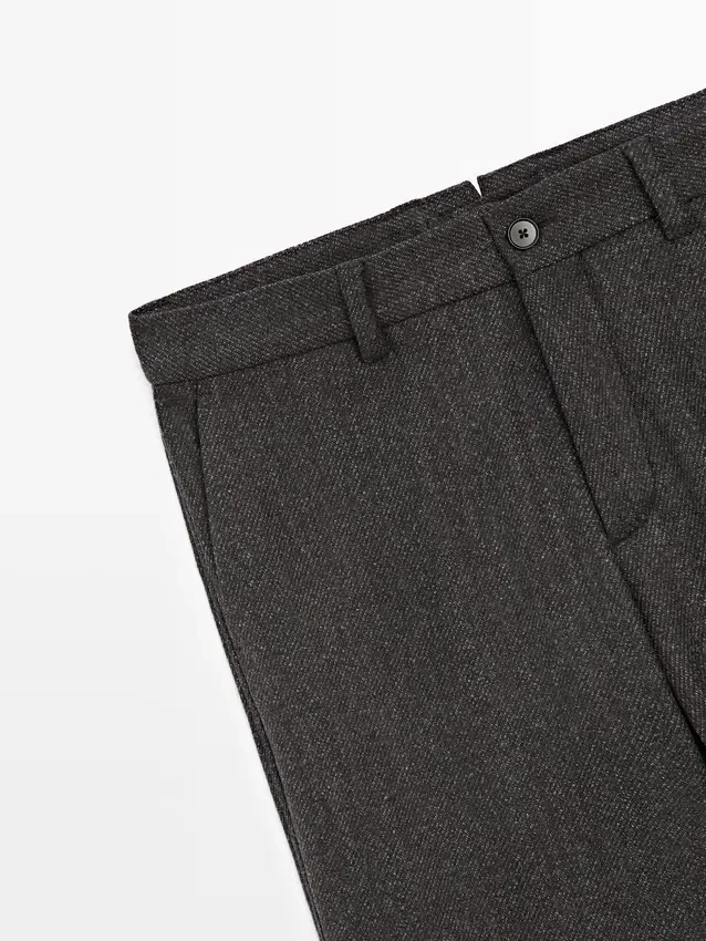 Twill Wool Blend Trousers Twill Wool Blend Trousers