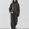 Voluminous Wide-Leg Pleated Trousers
