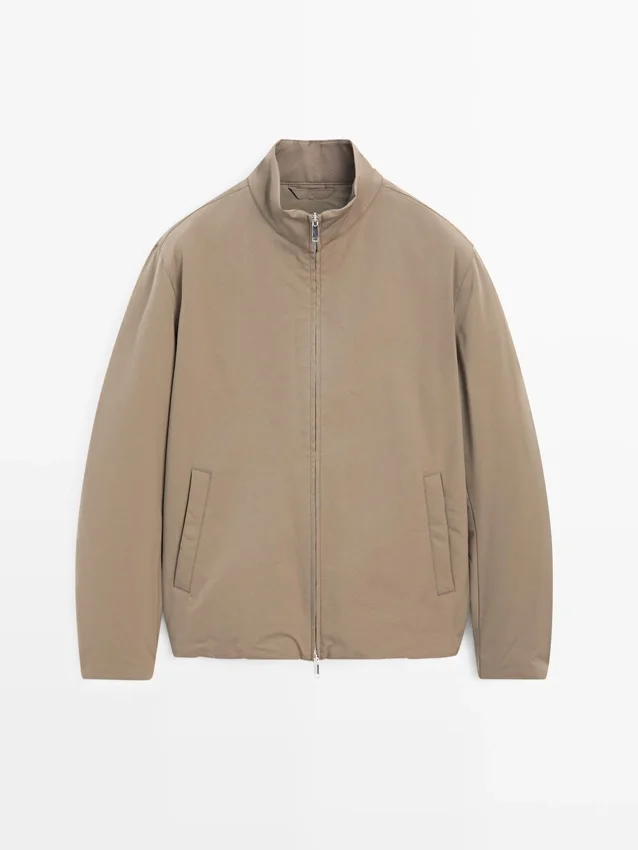 Water-Repellent Puffer Jacket with High Neck Water-Repellent Puffer Jacket with High Neck