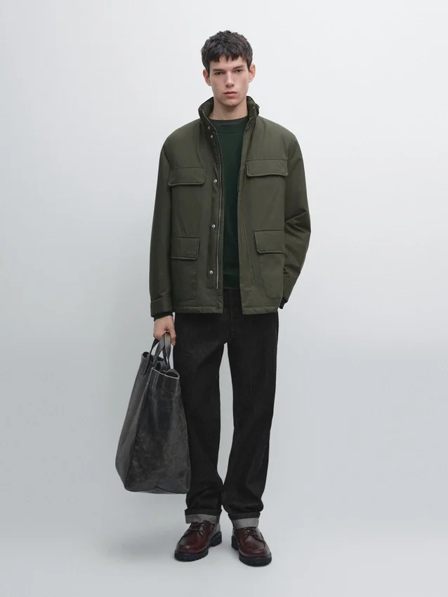 Water-Repellent Puffer Jacket with Pockets Water-Repellent Puffer Jacket with Pockets