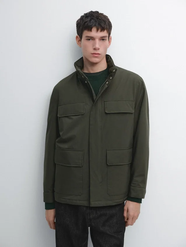 Water-Repellent Puffer Jacket with Pockets Water-Repellent Puffer Jacket with Pockets