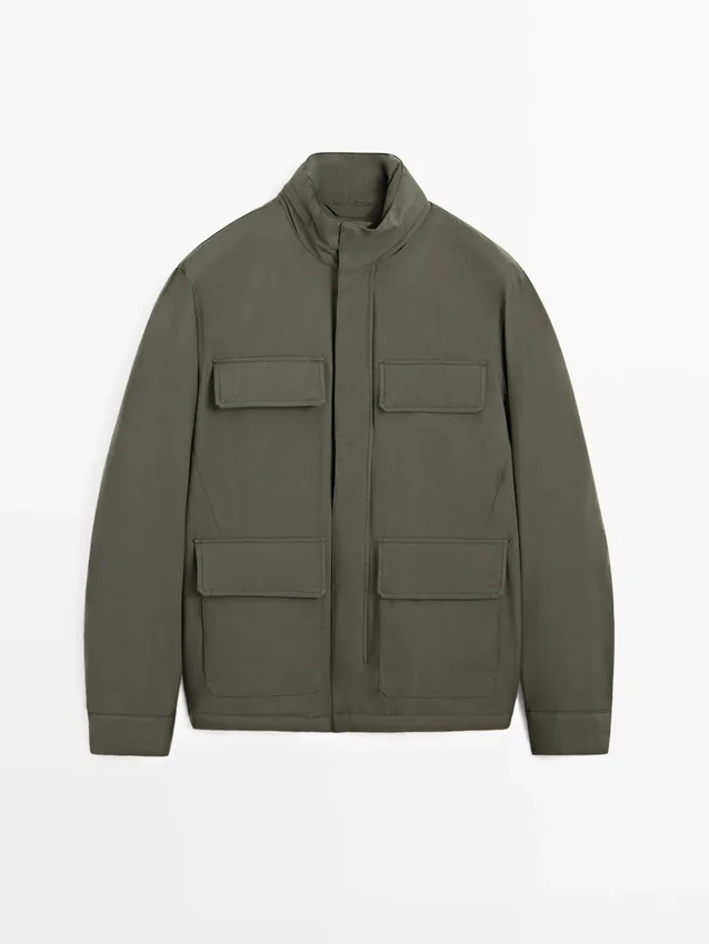 Water-Repellent Puffer Jacket with Pockets Water-Repellent Puffer Jacket with Pockets