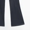 Waxed Flare Fit Trousers